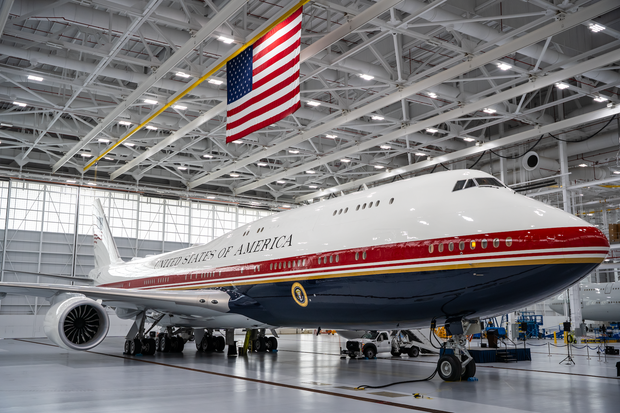 The new Air Force One plane, in a photo released by the Air Force. 