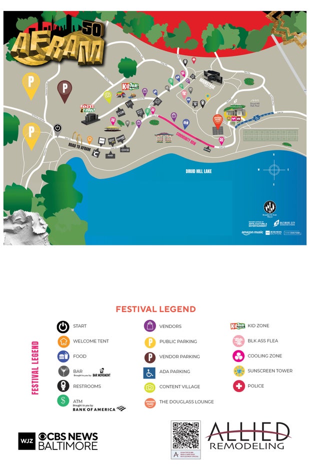 Map for AFRAM 2026 in Baltimore