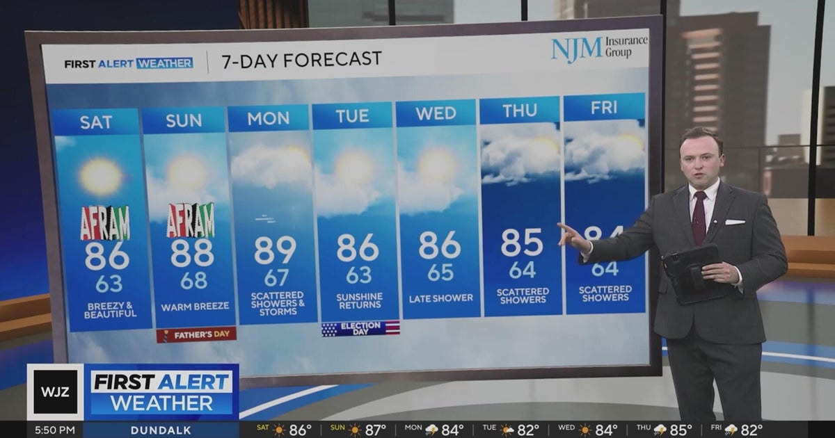A beautiful and breezy weekend is ahead in Maryland for all of the outdoor festivities