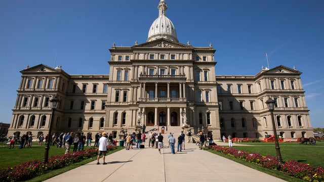 Guns Rights Activists Hold March At The Michigan State Capitol 