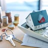 Home concept, Home savings, Selling home, Money and house, Business and finance concept 