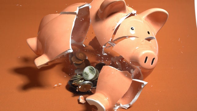 Broken piggy bank 