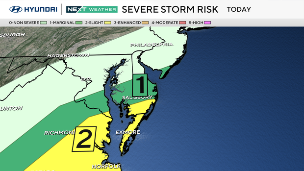 Severe storm risk 