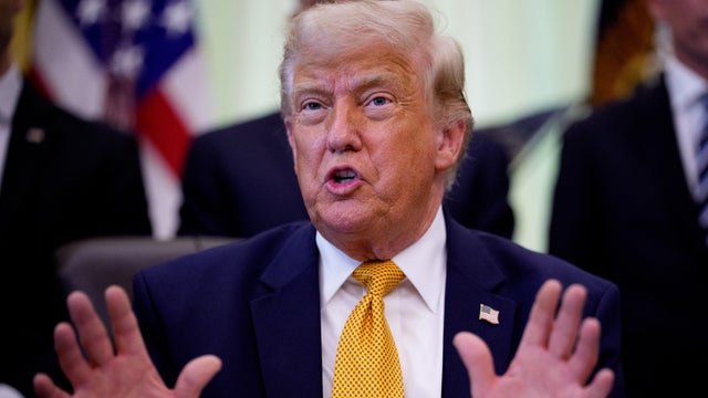 President Trump speaks during an event in the Oval Office on June 22, 2026 in Washington, D.C. 