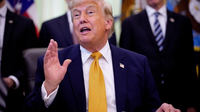 President Trump Signs Executive Orders In The Oval Office 