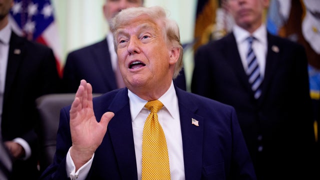 President Trump Signs Executive Orders In The Oval Office 