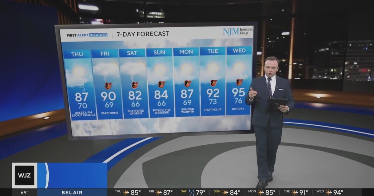 Mix of sun and clouds in Maryland Thursday - CBS Baltimore