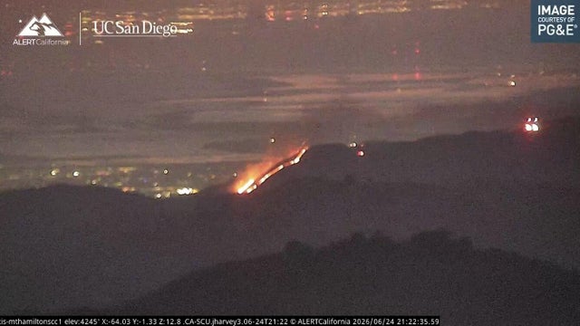 Fire crews were battling a fire in the east foothills 