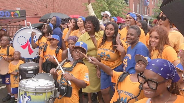 West Philly step team celebrates 35 years with parade, new street sign 
