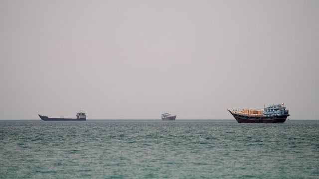 Vessels at the Strait of Hormuz, as seen from Musandam, Oman, June 29, 2026. 