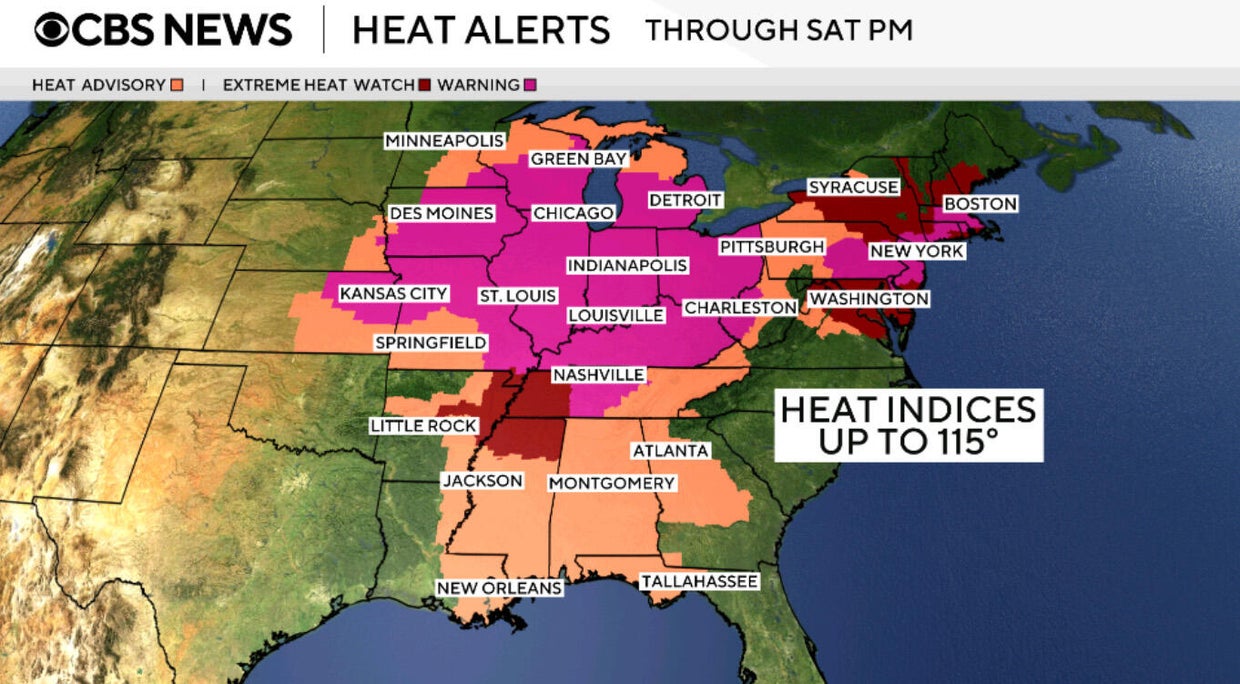 Heat dome to scorch major U.S. cities this week. Maps show the forecast ...