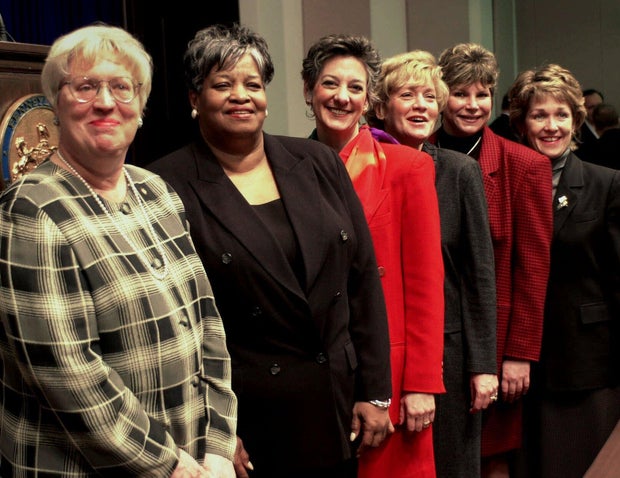 State Sen. Shirley Kitchen and the other five female state senators in Pennsylvania in 2001