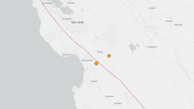Two earthquakes struck on Sunday morning near Gilroy and Aromas 