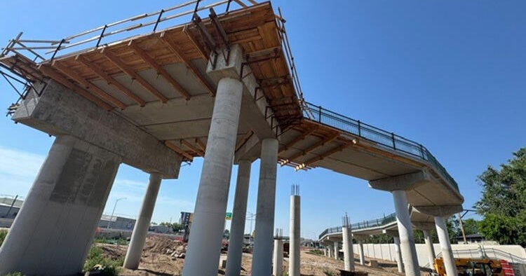 Santa Fe Drive in Denver closed this weekend for pedestrian bridge construction