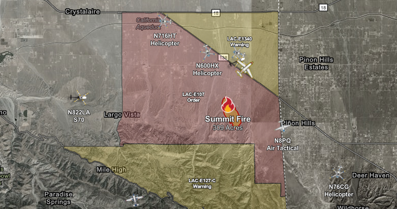 Summit Fire in Southern California's Antelope Valley prompts evacuation orders