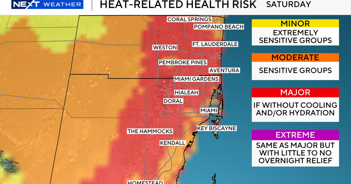 Steamy Saturday in store for South Florida, Heat Advisory active for ...