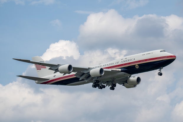 The New Air Force One, A Boeing 747-8 Gifted To Trump From Qatar, Practices Touch And Go Landings At Joint Base Andrews
