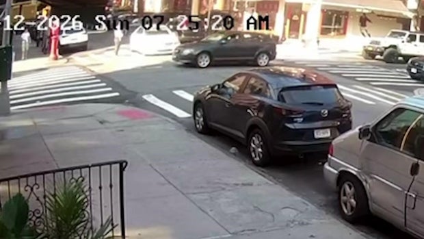 Vehicles moments before colliding