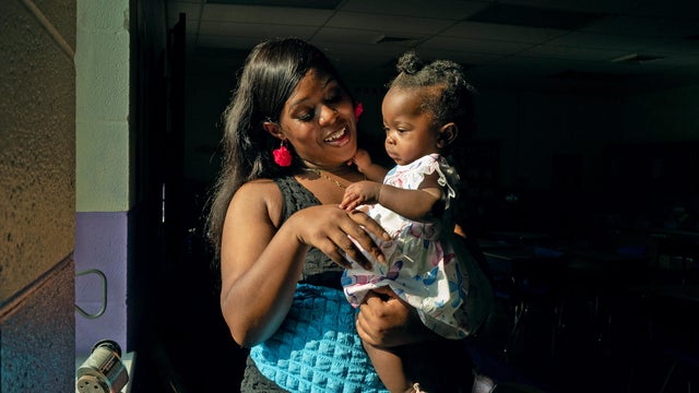 Melissa Robinson with her daughter Lyriq 