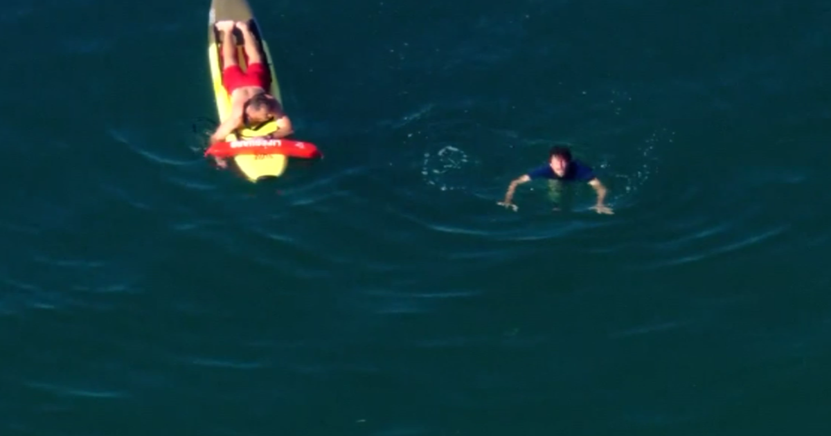 Suspect wanted for felony warrant jumps into ocean near Pacific Palisades during police pursuit