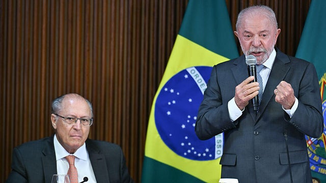 President Lula Speaks During Ministerial Meeting 