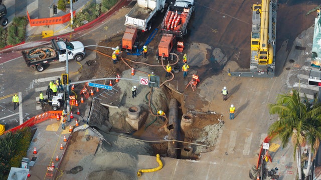 West Hollywood water main break repair 