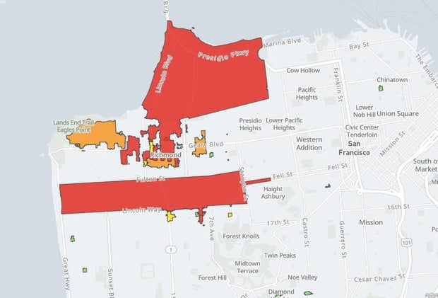 A power outage was affecting thousands in San Francisco on July 18 2026