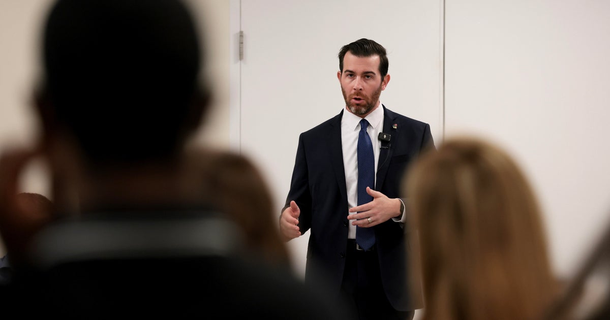 Oliver Larkin, running as a Democratic Socialist, hoping to beat Congressman Jared Moskowitz