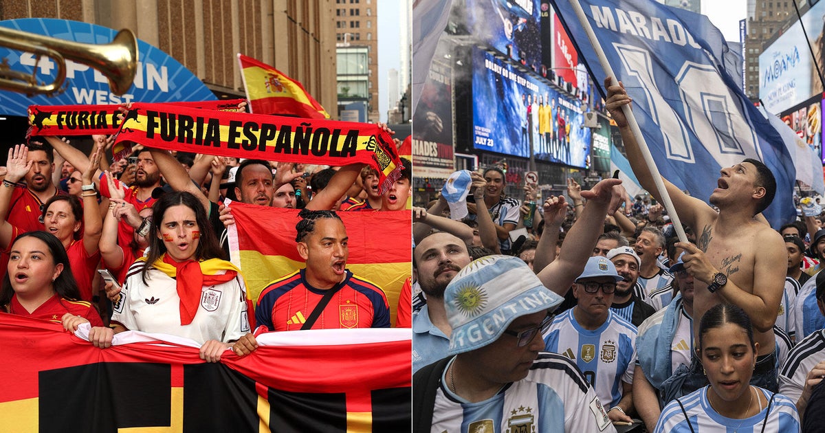 Spain, Argentina supporters gather across NYC ahead of World Cup final in New Jersey