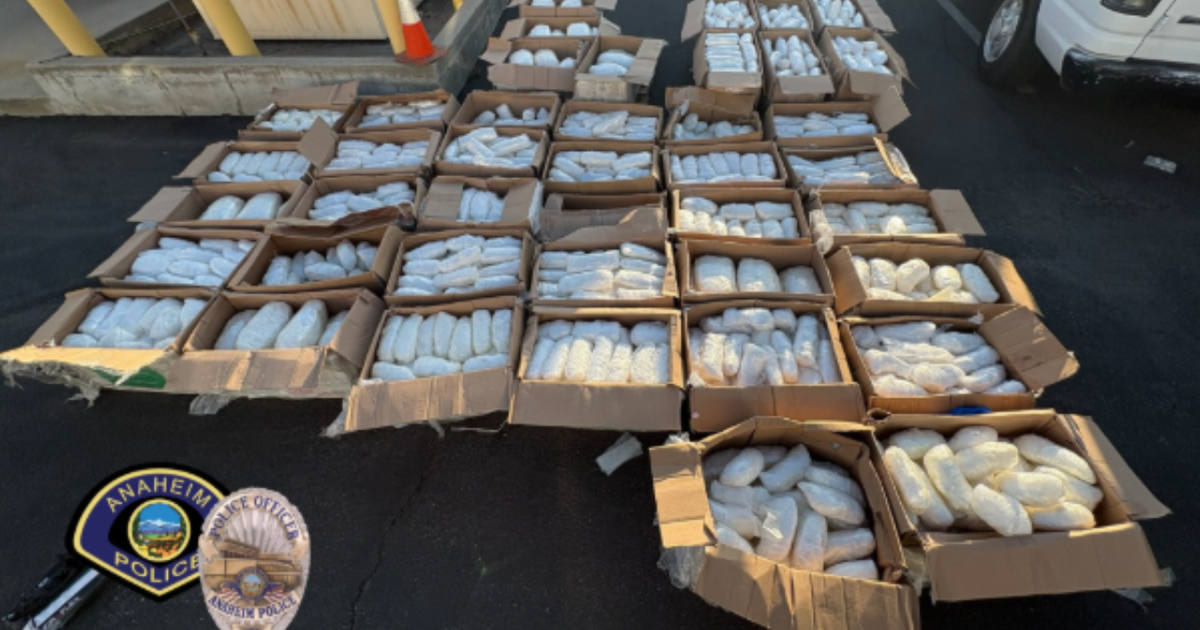 More than 2,000 pounds of meth seized in Anaheim, police say - CBS Los ...