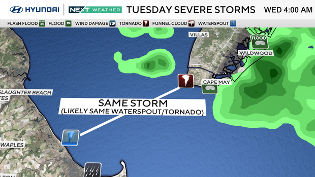 A map shows where the tornado occurred in Cape Map Point 