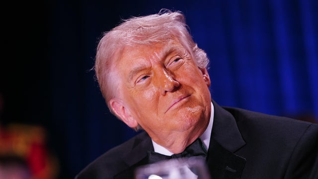 President Trump attends the White House Correspondents' Dinner, April 25, 2026, in Washington. 