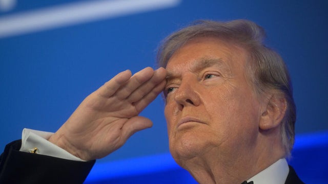 President Trump attends the White House Correspondents' Dinner, April 25, 2026, in Washington. 