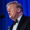 Trump speaks at the rescheduled White House Correspondents' dinner