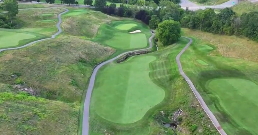 The 16th hole at Southpointe Golf Club tests accuracy and precision 