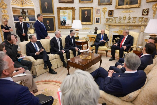 President Trump and Israeli Prime Minister Benjamin Netanyahu meet in the Oval Office 