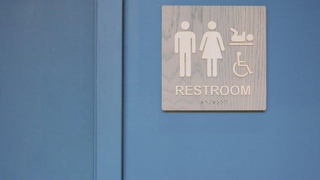 Gender-Neutral Accessible Restroom Sign With Braille 