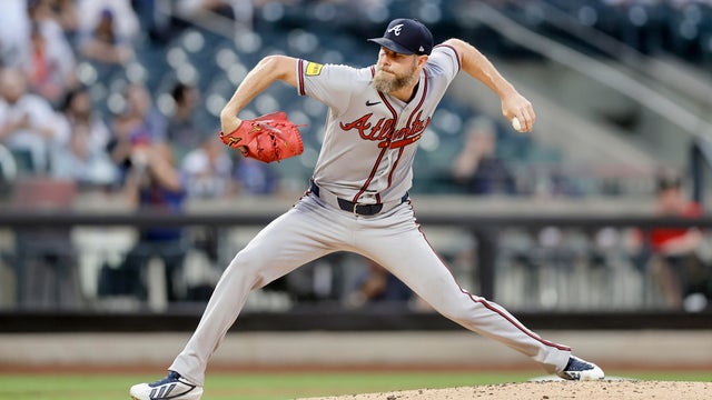 Chris Sale #51 of the Atlanta Braves pitches during the third inning against the Atlanta Braves in game two of a double header at Citi Field on July 29, 2026 in New York City. 