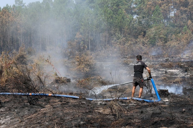 Wildfires in southwest France