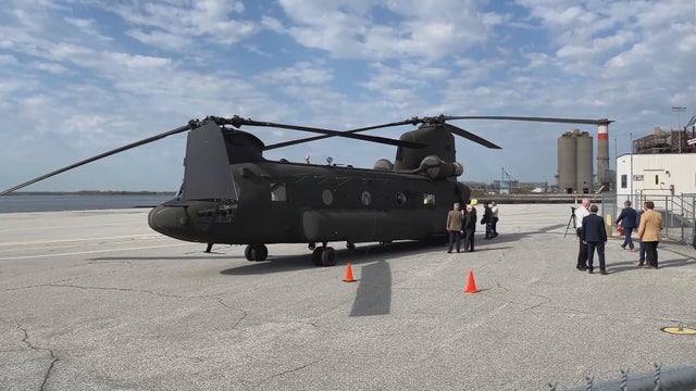 A Chinook helicopter at Boeing in Ridley Park 