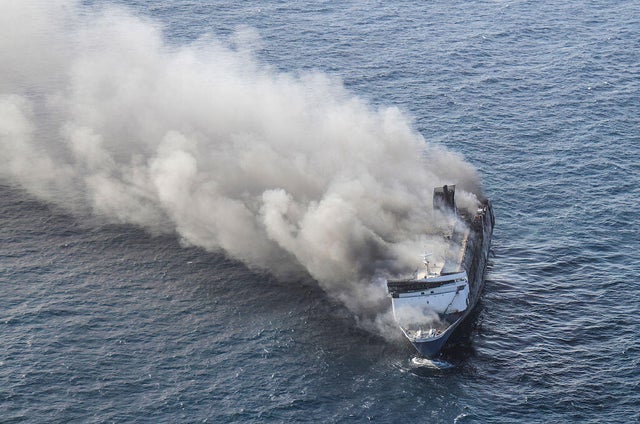 At least 5 dead, dozens missing after fire breaks out on Indonesian passenger ferry; search and rescue operations continue