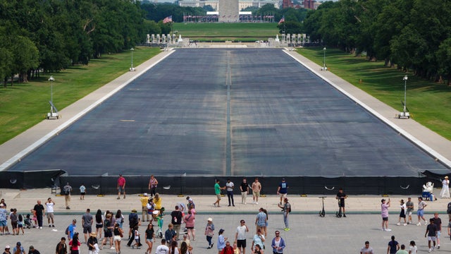 Drained Lincoln Memorial Reflecting Pool 