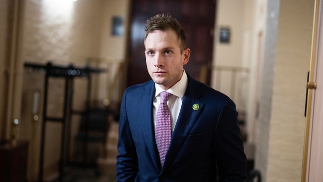 Rep. Max Miller is seen outside a meeting of the House Republican Conference in the U.S. Capitol on December 5, 2023. 