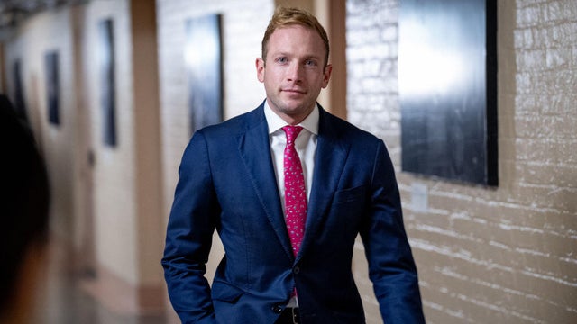 Rep. Max Miller of Ohio leaves a House Republican Caucus meeting on Capitol Hill in Washington, D.C., on Nov. 19, 2024. 