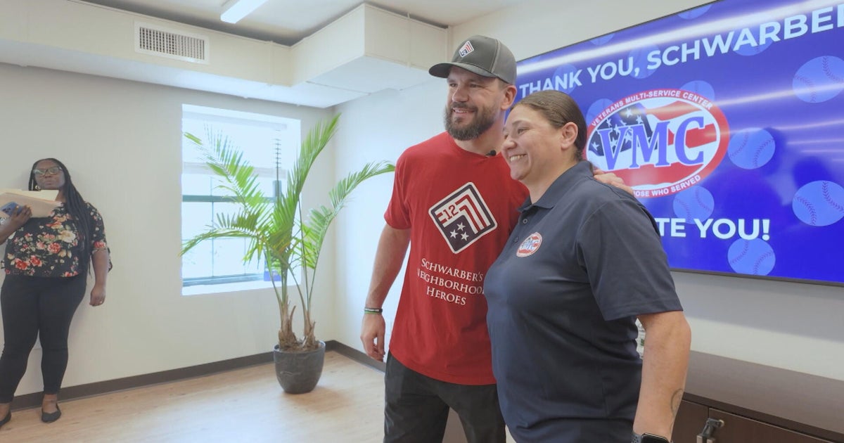 cbsnews.com - Eva  Andersen - Kyle Schwarber honors veterans before Phillies game: 'It was just amazing'