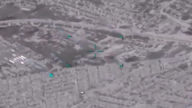 A screenshot of an unresolved UAP case showing an object flying over the Middle East in 2025, as captured by military cameras. 