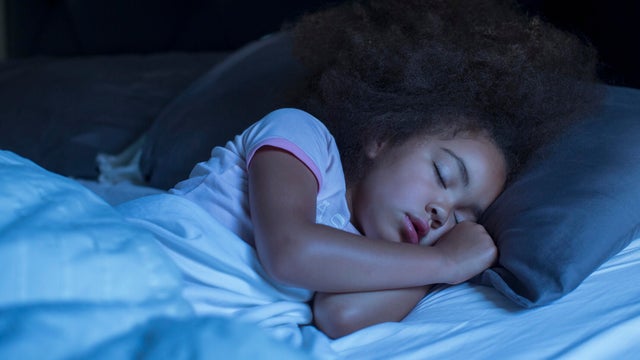 Mixed race girl sleeping 