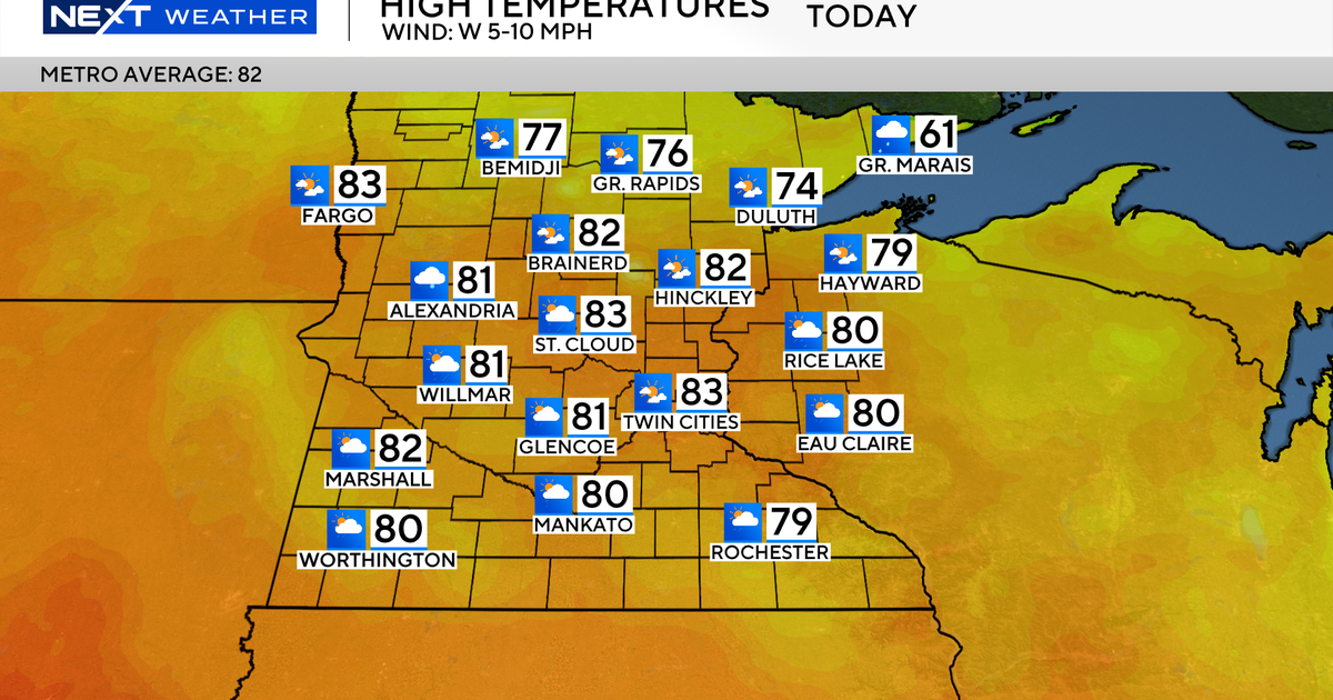 Twin Cities to see 80-degree temperatures Sunday; Morning and evening storm chances possible