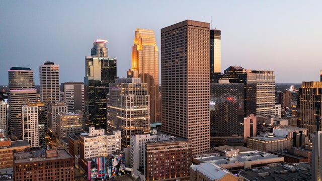 Minneapolis dusk from the North 