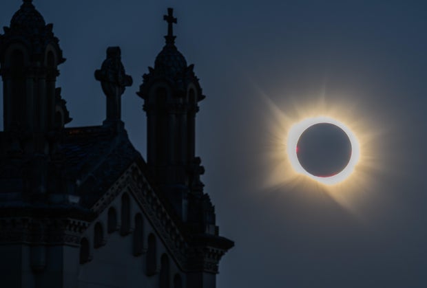 A view of the total solar eclipse in Spain